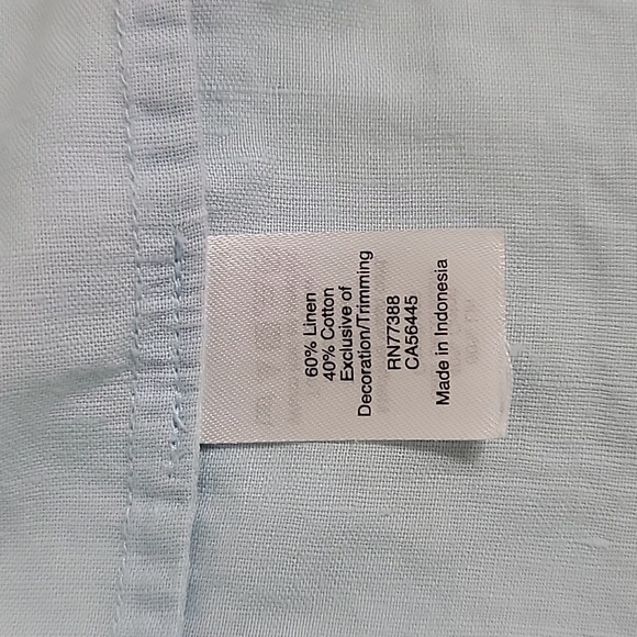 J. Crew Women's Light Blue W/ Ruffle Accent Long Sleeve Tunic,  S - Picture 7 of 8